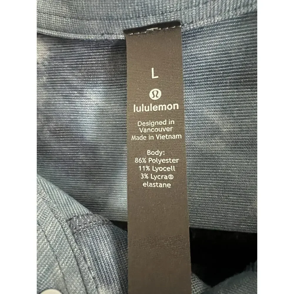 LULULEMON Heathered Iron Blue Evolution Performance Polo Golf Shirt - Picture 6 of 8